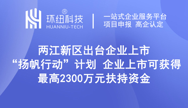 兩江新區(qū)出臺企業(yè)上市“揚帆行動”計劃 兩江新區(qū)出臺企業(yè)上市“揚帆行動”計劃