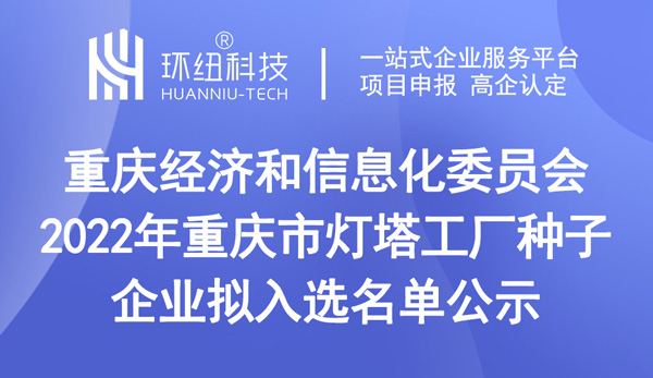 2022年重慶市燈塔工廠種子企業擬入選名單公示 2022年重慶市燈塔工廠種子企業擬入選名單公示