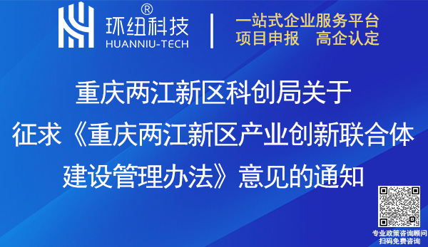 重慶兩江新區產業創新聯合體建設管理辦法 重慶兩江新區產業創新聯合體建設管理辦法