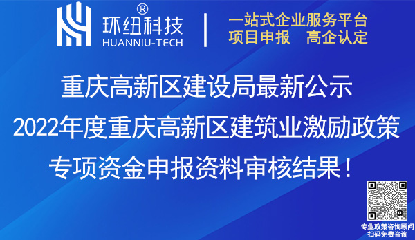 重慶高新區建筑業專項資金申報資料審核結果 重慶高新區建筑業專項資金申報資料審核結果